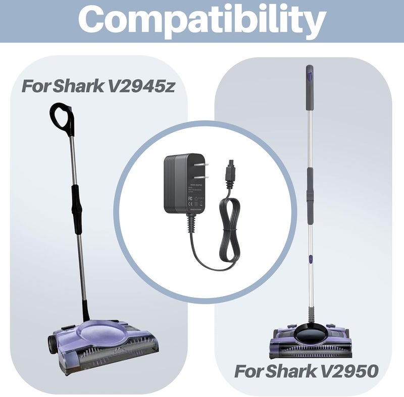 XHUCHINMAL Vacuum Cord Fits for Shark V2945Z XA2950 V2950 YLS0041T110025 YLS0041-T110025 Charger for Shark Vacuum Replacement Power Cord - Image 2